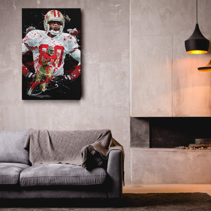 Jerry Rice 49ers Canvas Print | San Francisco Football Wall Art