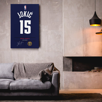 Nikola Jokic Nuggets Jersey Canvas Print | Wall Art Decor