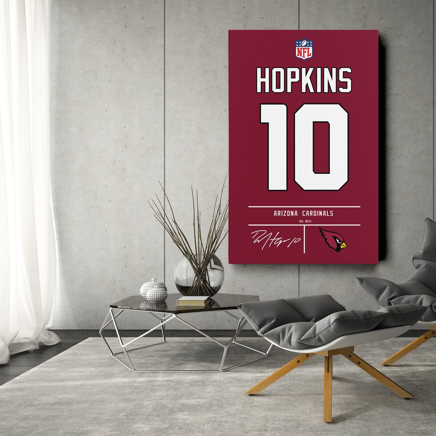 DeAndre Hopkins Cardinals Jersey Canvas Print | Wall Art Decor