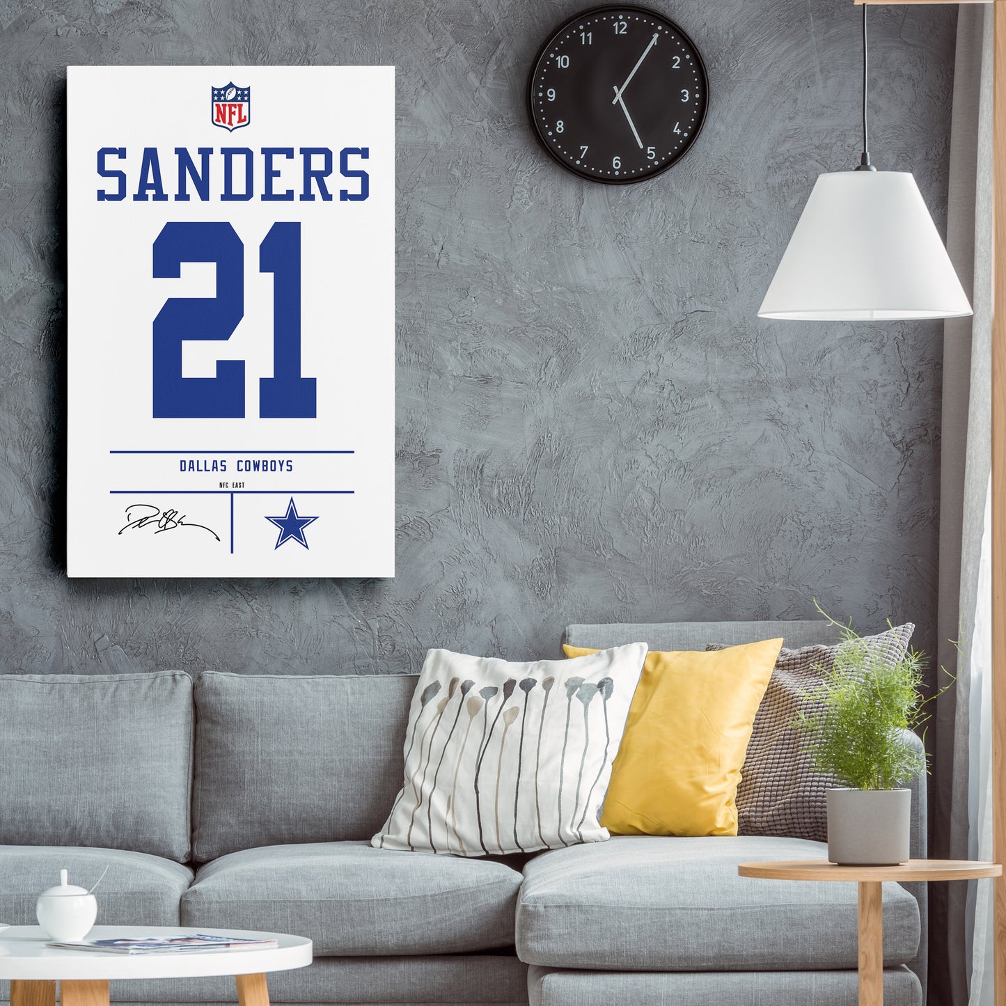 Deion Sanders Cowboys Jersey Canvas Print | Wall Art Decor