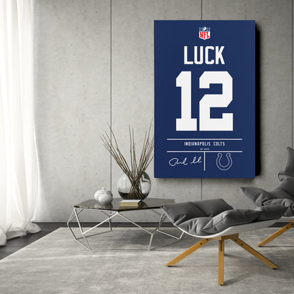Andrew Luck Colts Jersey Canvas Print | Wall Art Decor