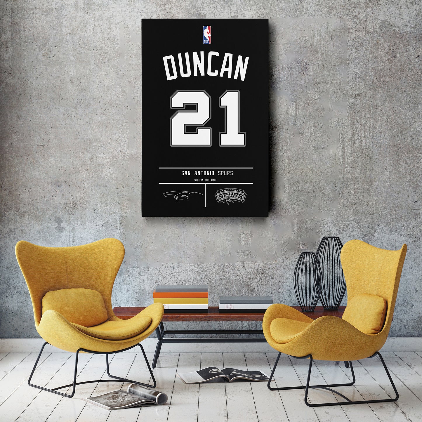 Tim Duncan Spurs Jersey Canvas Print | Wall Art Decor