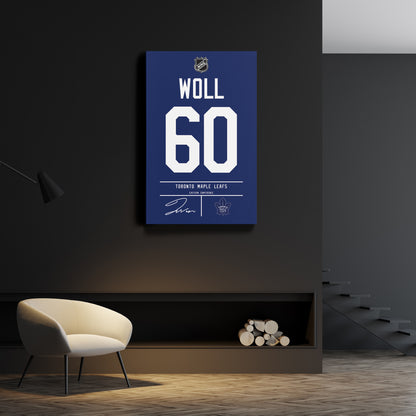 Joseph Woll Maple Leafs Jersey Canvas Print | Wall Art Decor