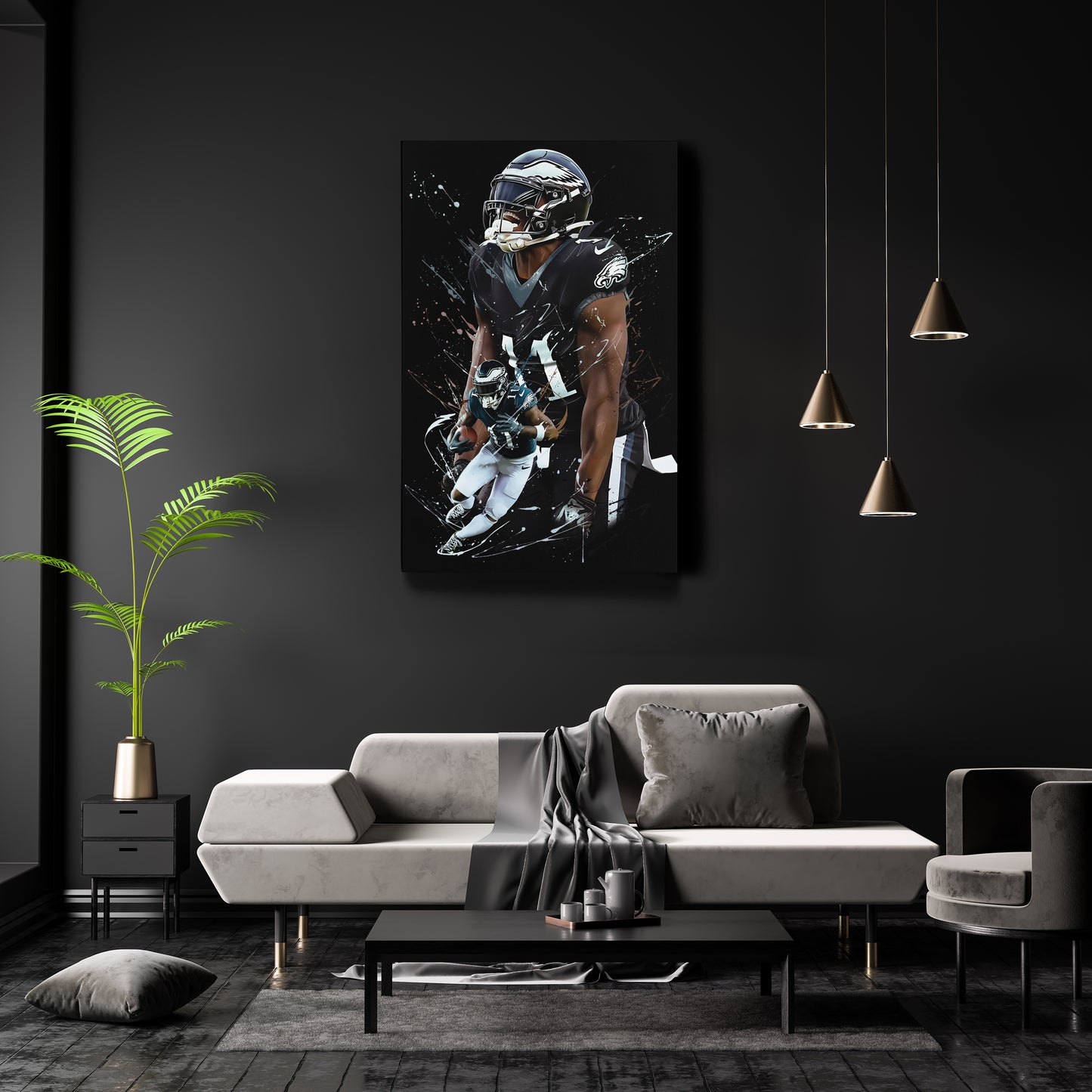 A. J. Brown Eagles Canvas Print | Philadelphia Football Wall Art