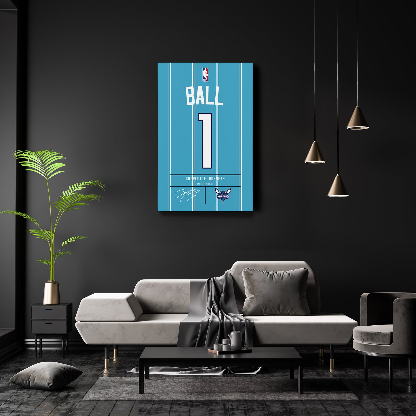 LaMelo Ball Hornets Jersey Canvas Print | Wall Art Decor