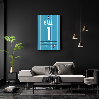 LaMelo Ball Hornets Jersey Canvas Print | Wall Art Decor