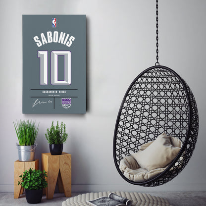 Domantas Sabonis Kings Jersey Canvas Print | Wall Art Decor