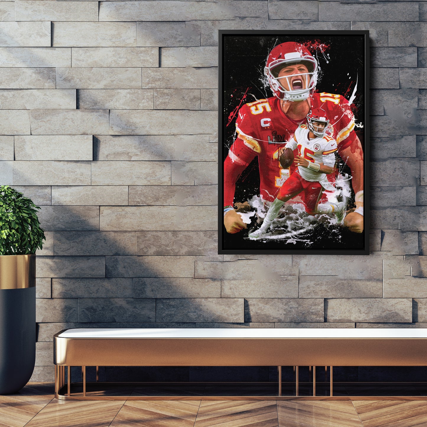 Patrick Mahomes Chiefs Canvas Print | Kansas City Football Wall Art