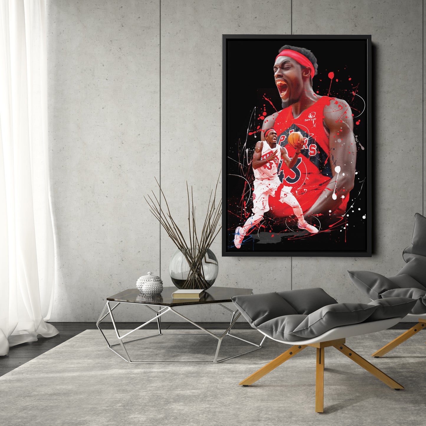 Pascal Siakam Raptors Canvas Print | Toronto Basketball Wall Art
