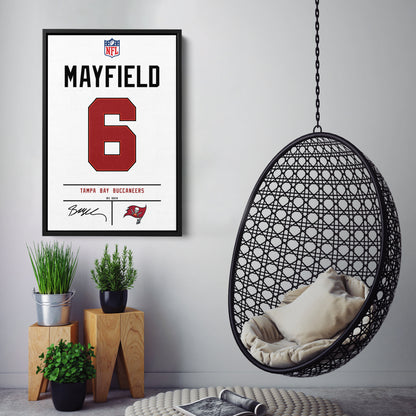 Baker Mayfield Buccaneers Jersey Canvas Print | Wall Art Decor