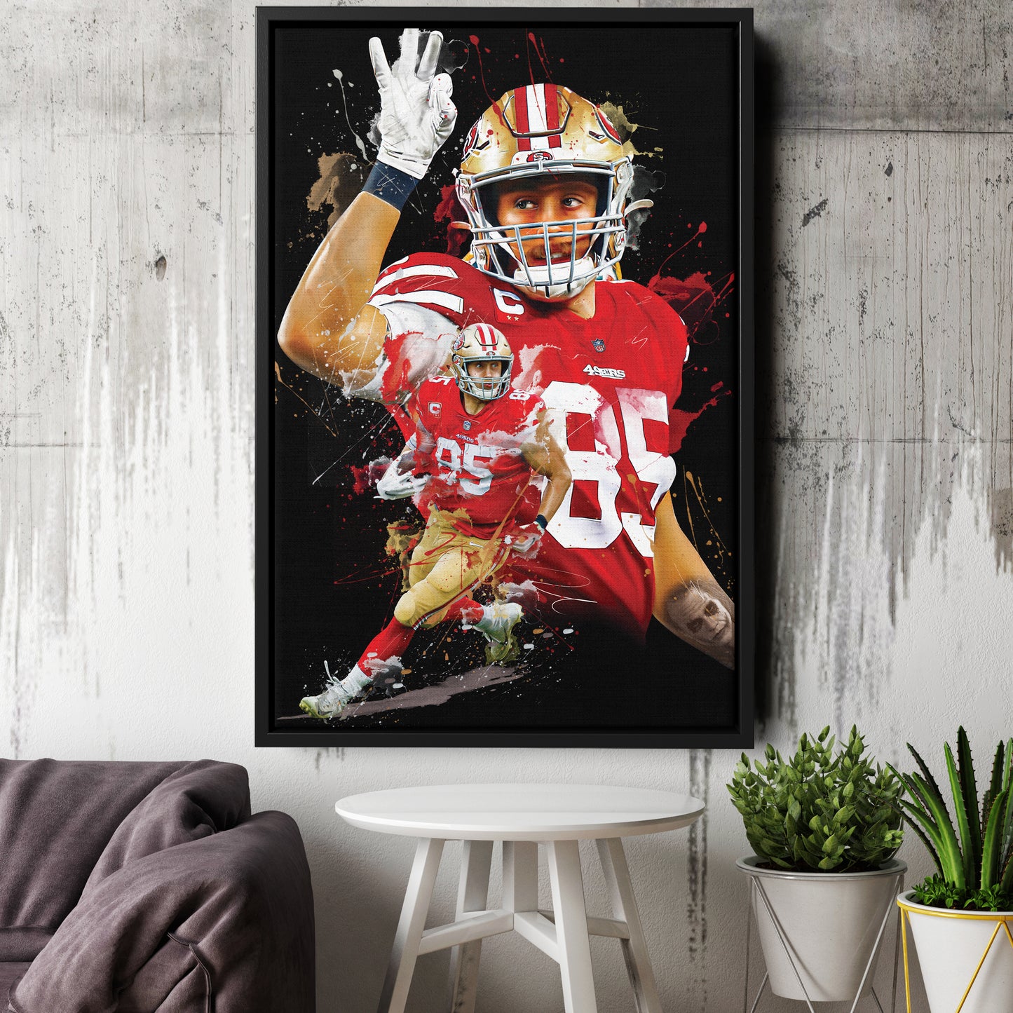 George Kittle 49ers Canvas Print | San Francisco Football Wall Art