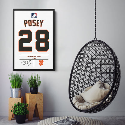 Buster Posey Giants Jersey Canvas Print | Wall Art Decor