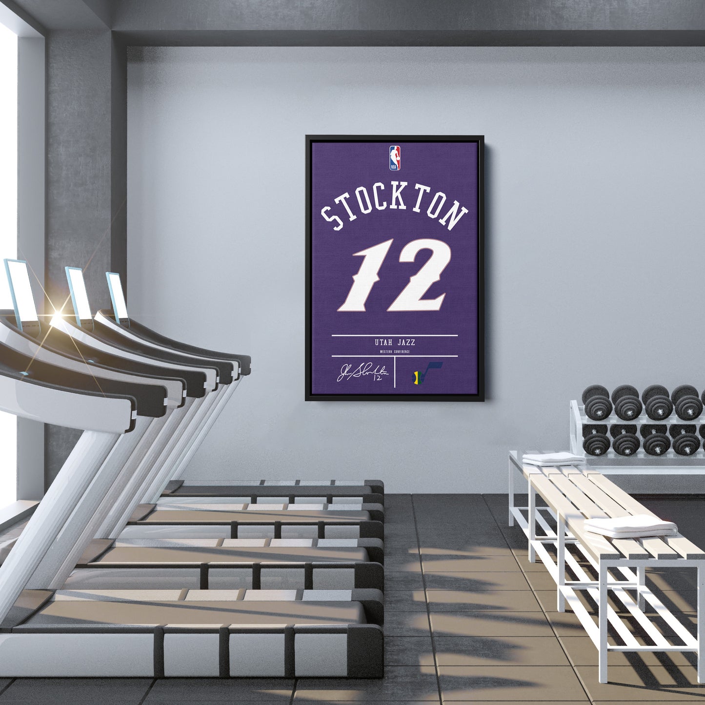 John Stockton Jazz Jersey Canvas Print | Wall Art Decor