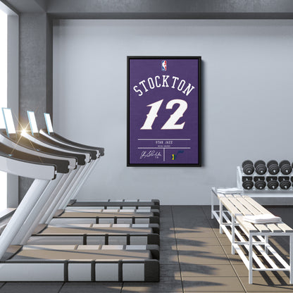 John Stockton Jazz Jersey Canvas Print | Wall Art Decor