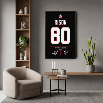 Andre Rison Atlanta Falcons Jersey Canvas Wall Art