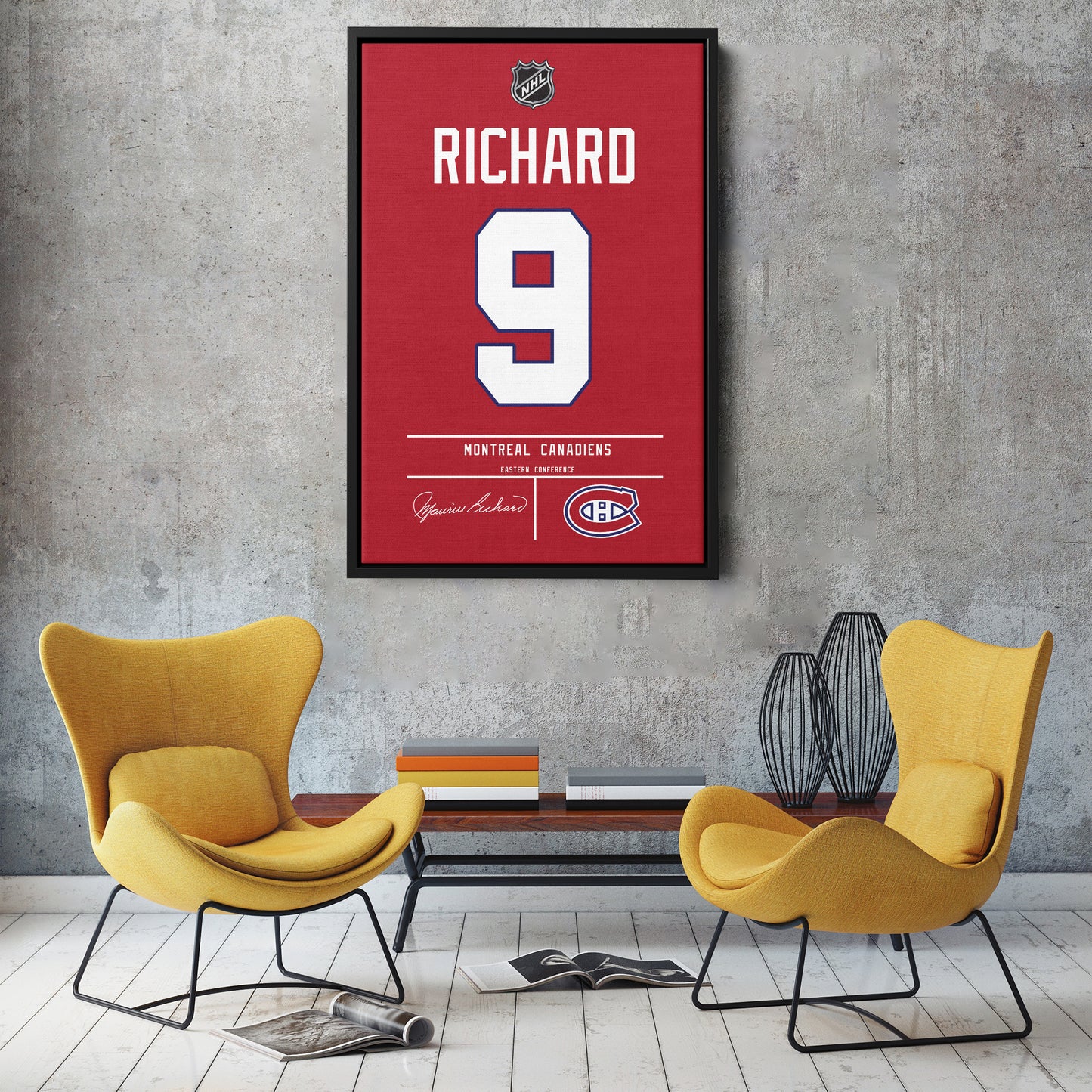 Maurice Richard Canadiens Jersey Canvas Print | Wall Art Decor