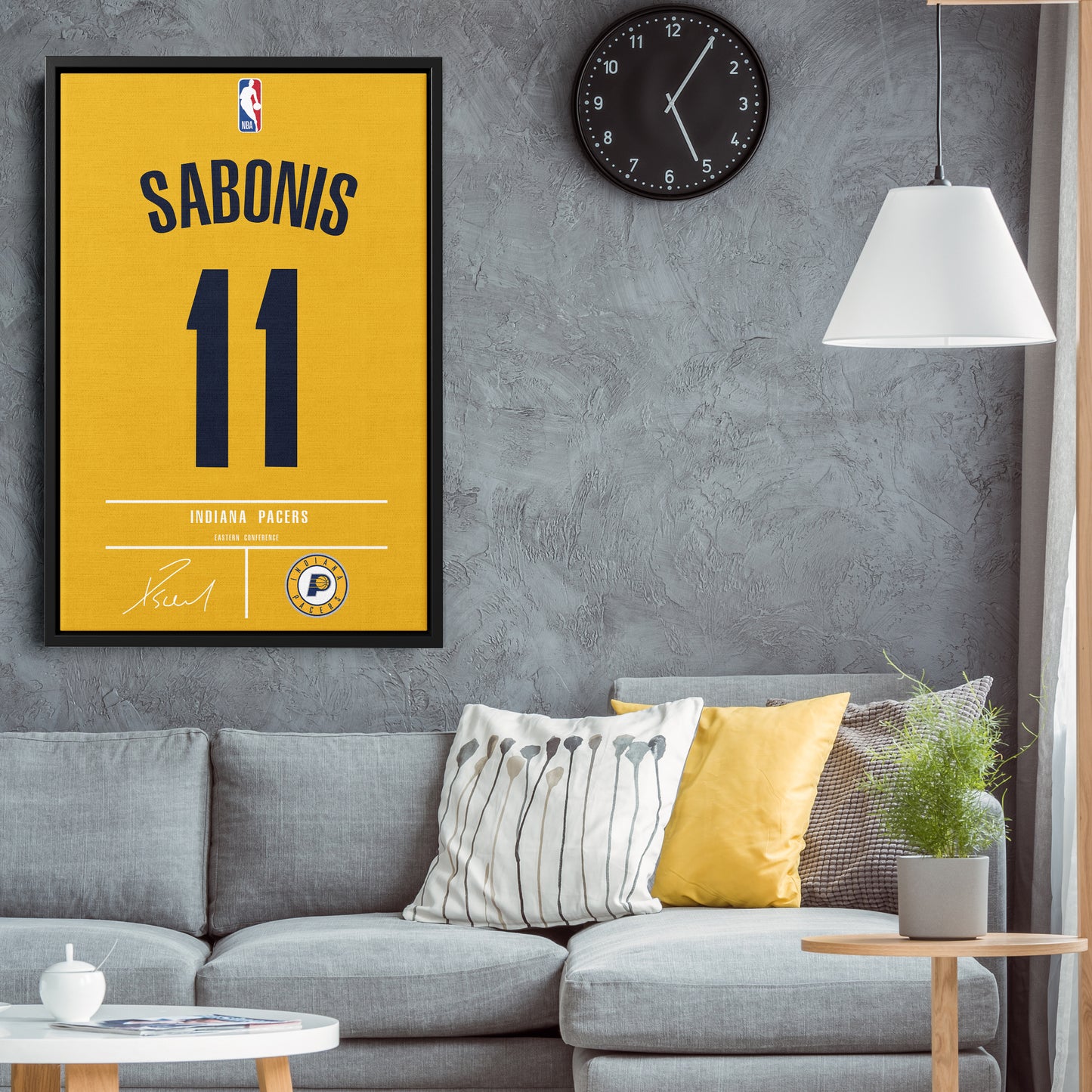 Domantas Sabonis Pacers Jersey Canvas Print | Wall Art Decor