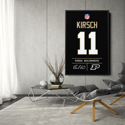 Brandon Kirsch Purdue Boilermakers Jersey Canvas Wall Art