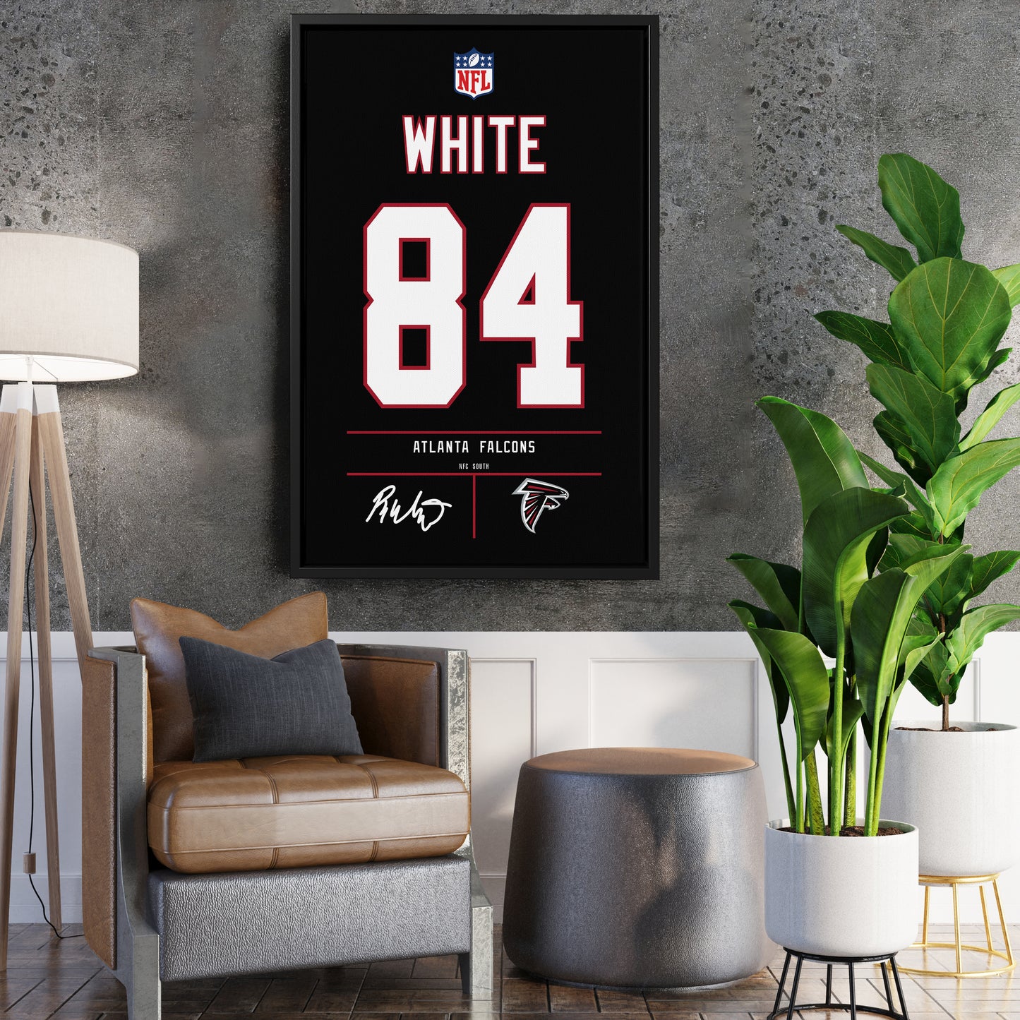 Roddy White Atlanta Falcons Jersey Canvas Wall Art