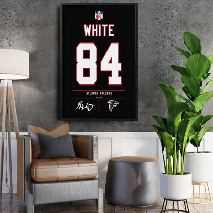 Roddy White Atlanta Falcons Jersey Canvas Wall Art