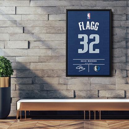 Cooper Flagg Dallas Mavericks Jersey Canvas Wall Art