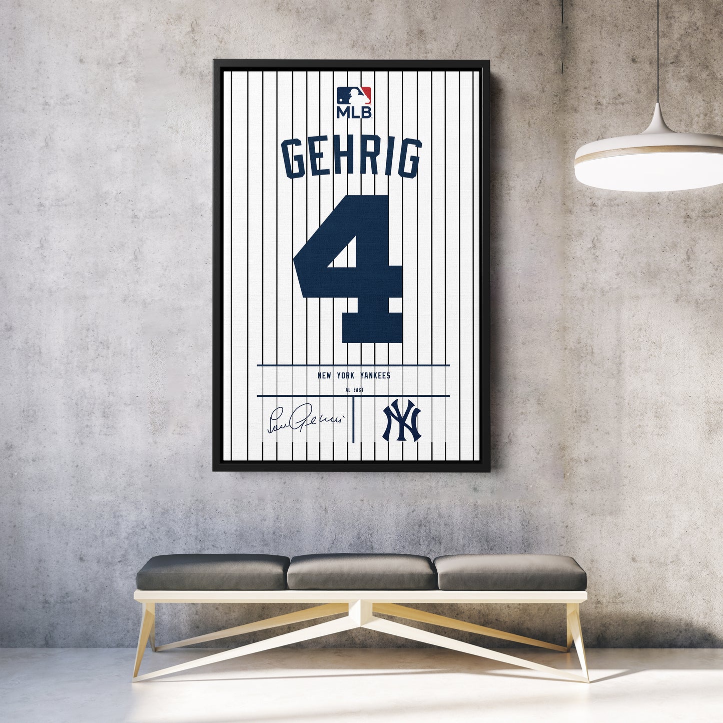 Lou Gehrig Yankees Jersey Canvas Print | Wall Art Decor