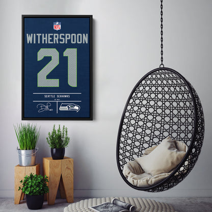 Devon Witherspoon Seattle Seahawks Jersey Canvas Wall Art