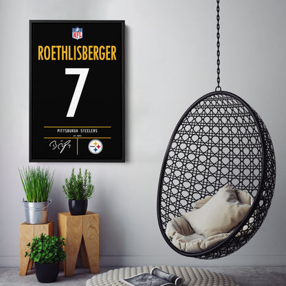 Ben Roethlisberger Steelers Jersey Canvas Print | Wall Art Decor