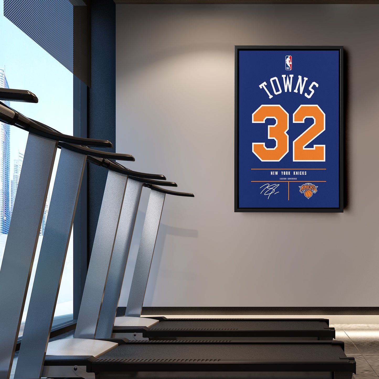 Karl Anthony Towns New York Knicks Jersey Canvas Wall Art