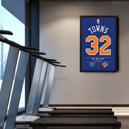 Karl Anthony Towns New York Knicks Jersey Canvas Wall Art
