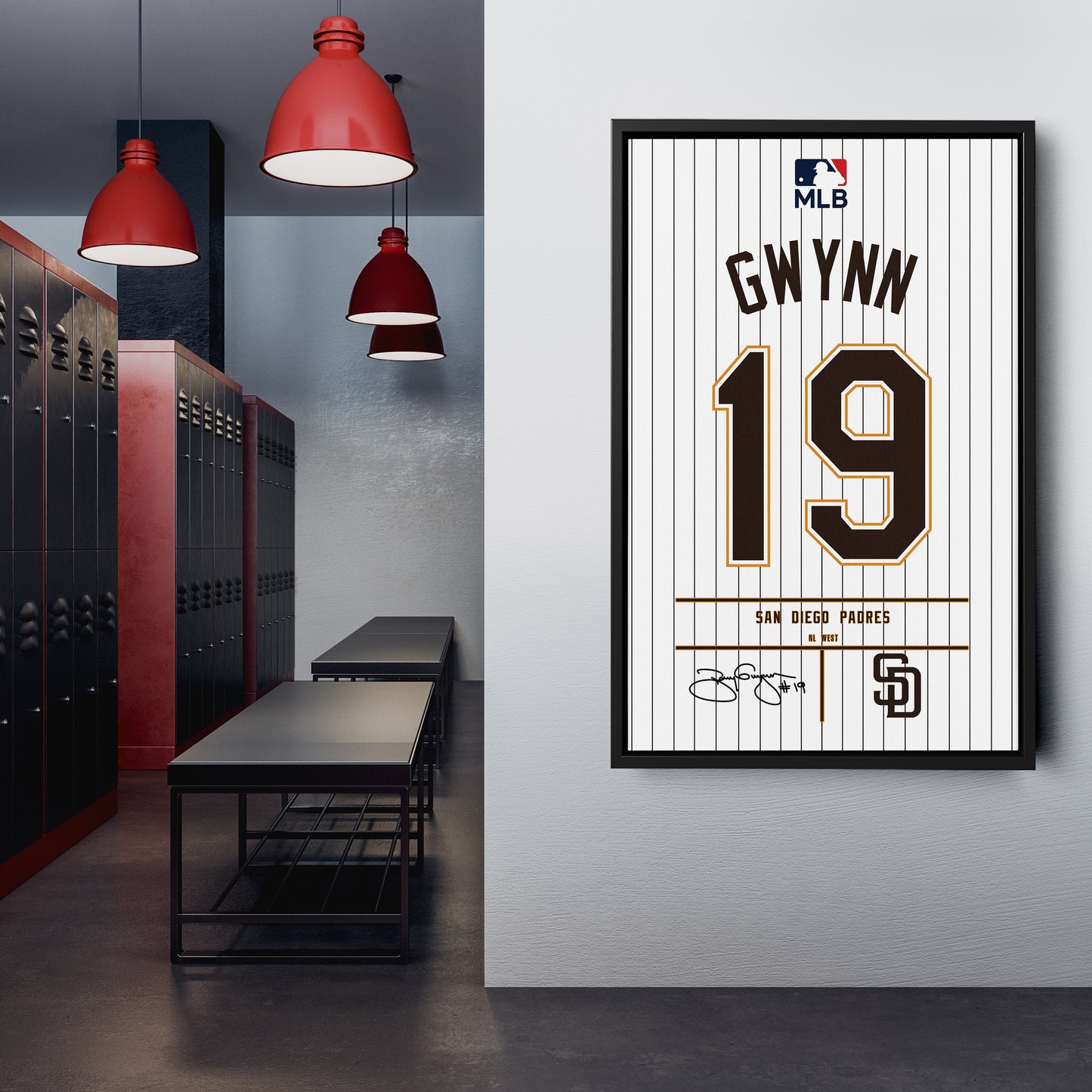 Tony Gwynn Jersey San Diego Padres Jersey Canvas Wall Art