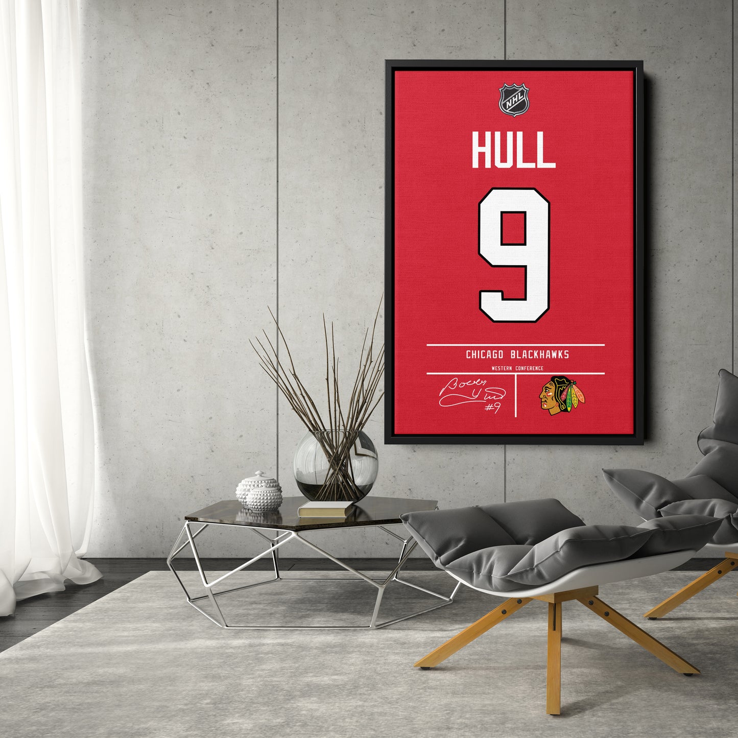 Bobby Hull Blackhawks Jersey Canvas Print | Wall Art Decor