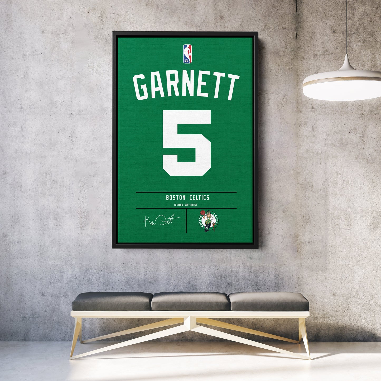 Kevin Garnett Celtics Jersey Canvas Print | Wall Art Decor