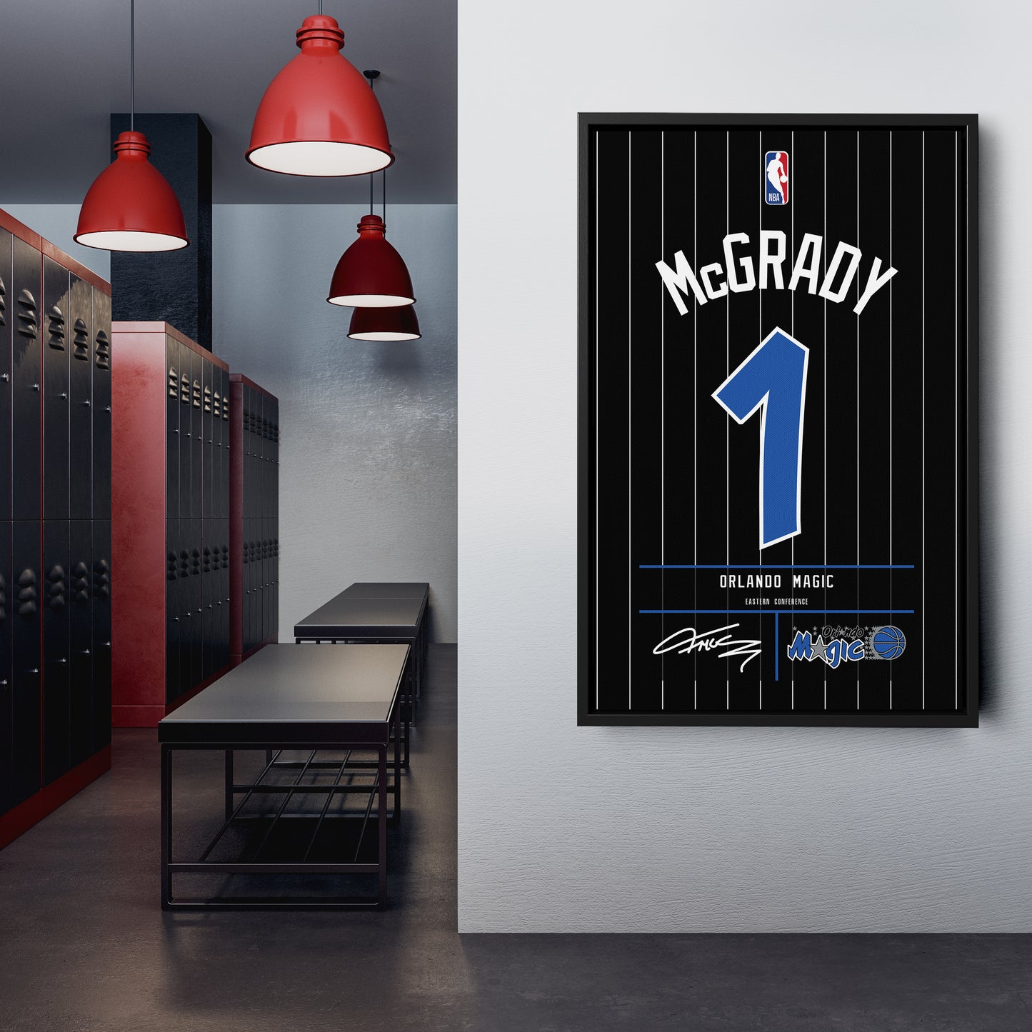 Tracy McGrady Orlando Magic Jersey Canvas Wall Art