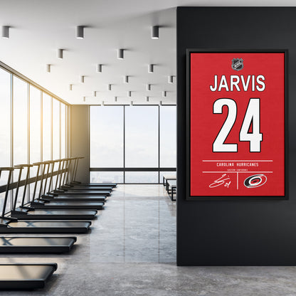 Seth Jarvis Hurricanes Jersey Canvas Print | Wall Art Decor