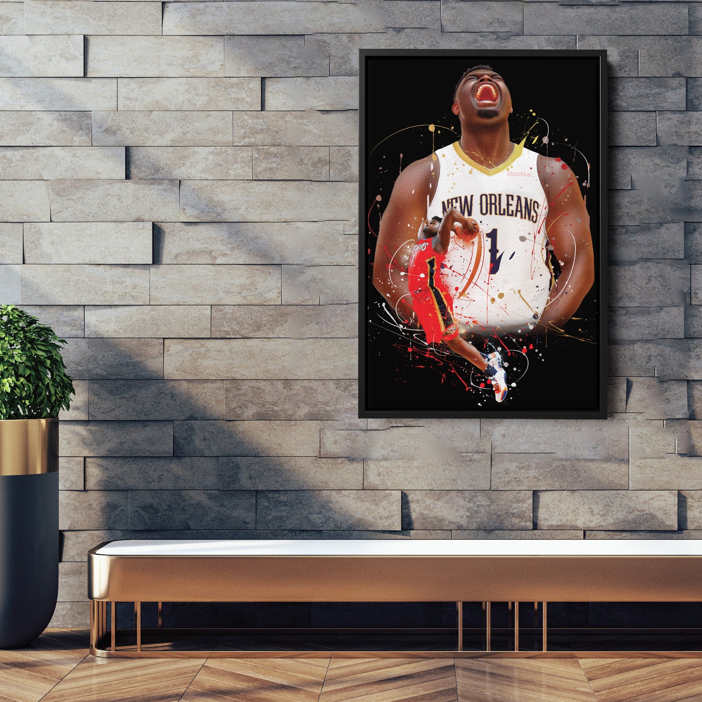 Zion Williamson Pelicans Canvas Print | New Orleans Basketball Wall Art