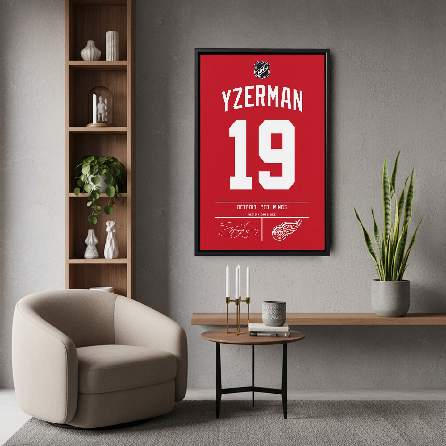 Steve Yzerman Red Wings Jersey Canvas Print | Wall Art Decor