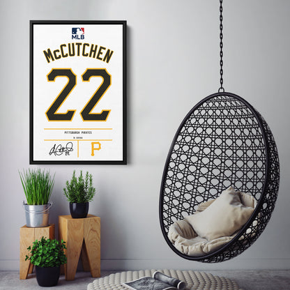 Andrew McCutchen Pittsburgh Pirates Jersey Canvas Wall Art