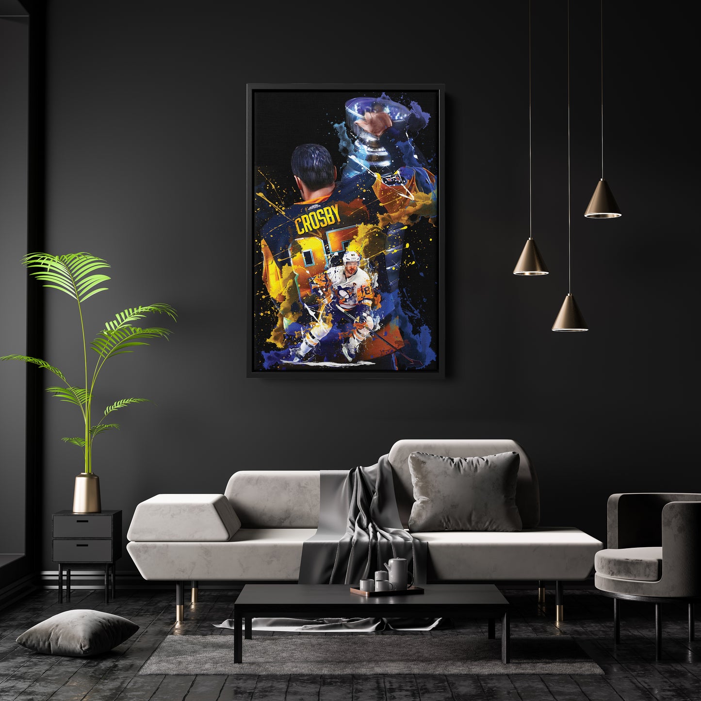 Sidney Crosby Pittsburgh Penguins Canvas Print | NHL Hockey Wall Art