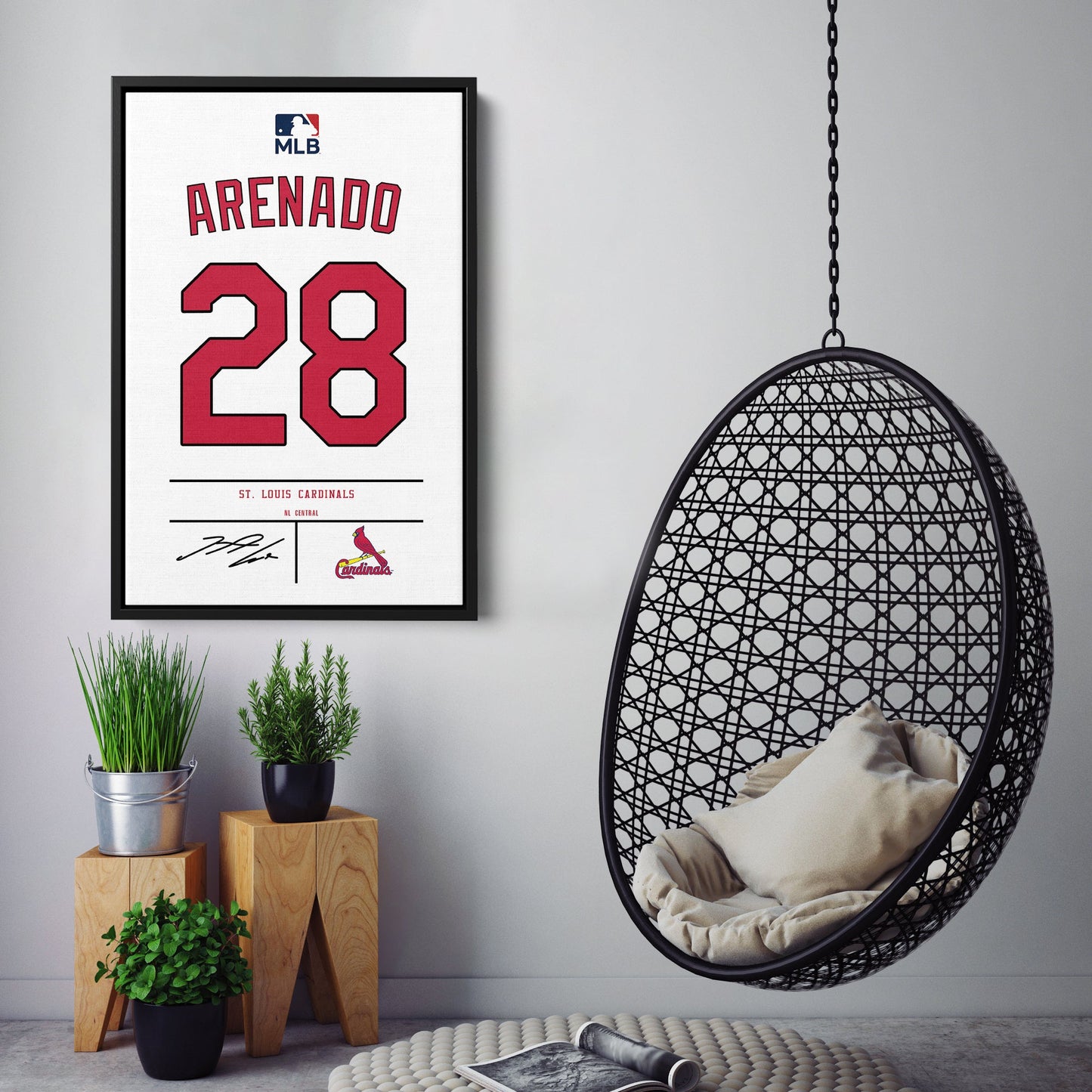 Nolan Arenado Cardinals Jersey Canvas Print | Wall Art Decor