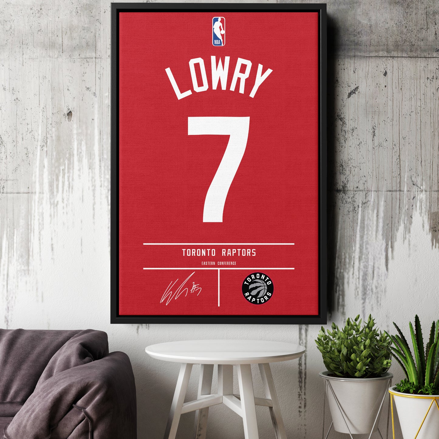 Kyle Lowry Raptors Jersey Canvas Print  Wall Art Decor