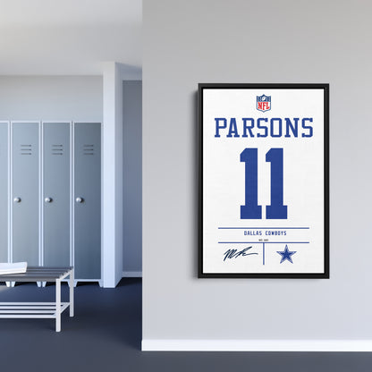 Micah Parsons Cowboys Jersey Canvas Print | Wall Art Decor