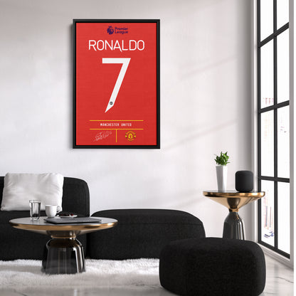 Cristiano Ronaldo Manchester United Jersey Canvas Print | Wall Art Decor