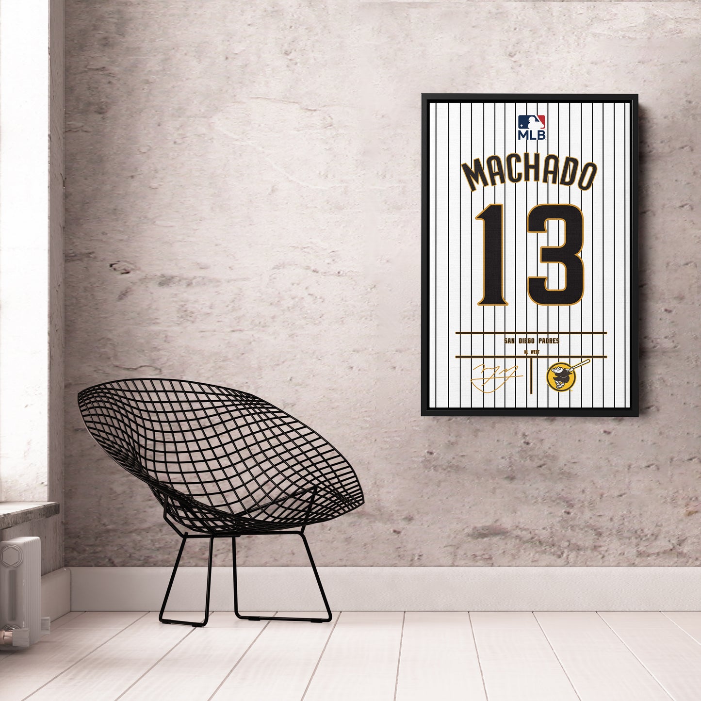 Manny Machado Padres Jersey Canvas Print | Wall Art Decor