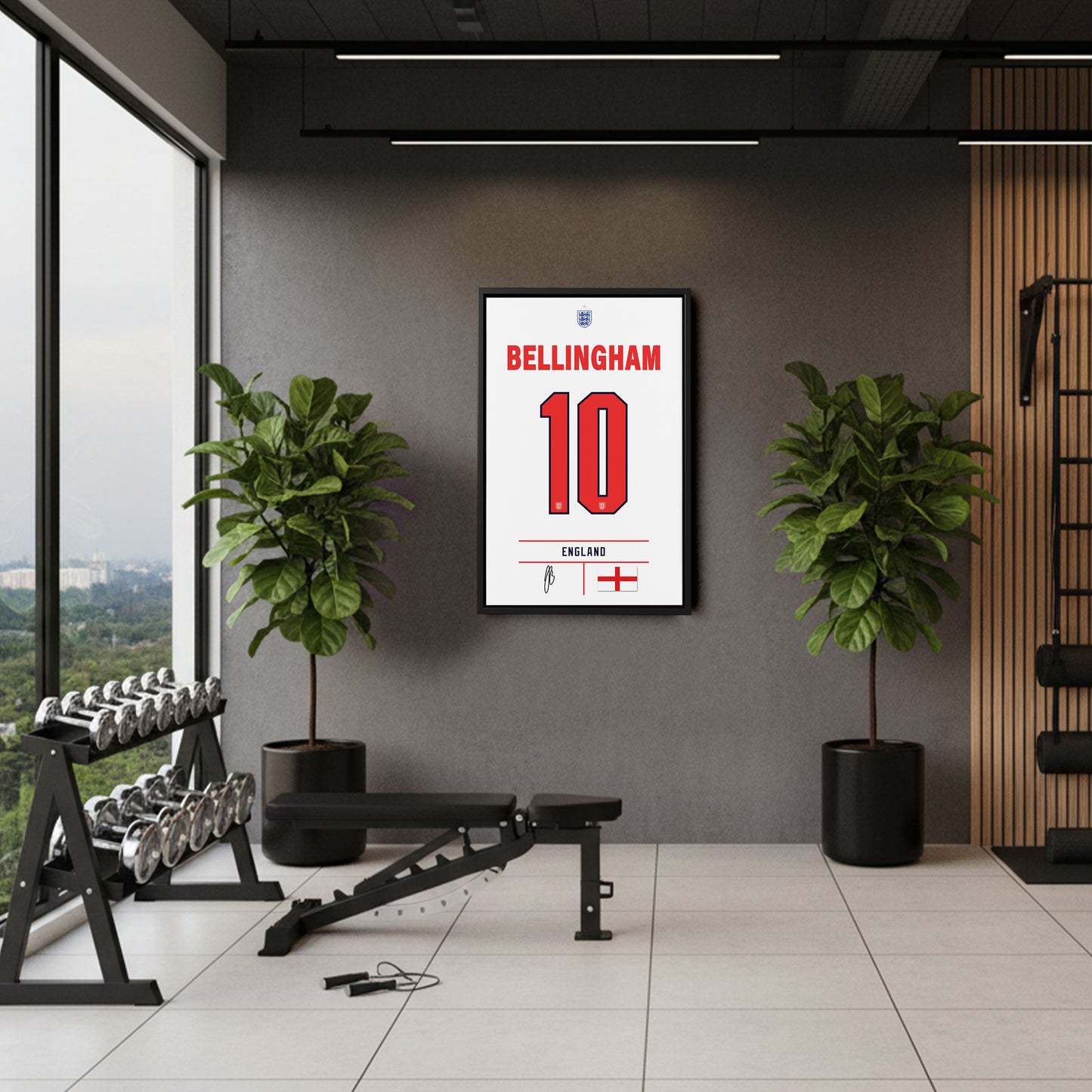 Jude Bellingham England Jersey Canvas Wall Art