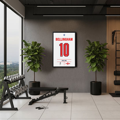 Jude Bellingham England Jersey Canvas Wall Art