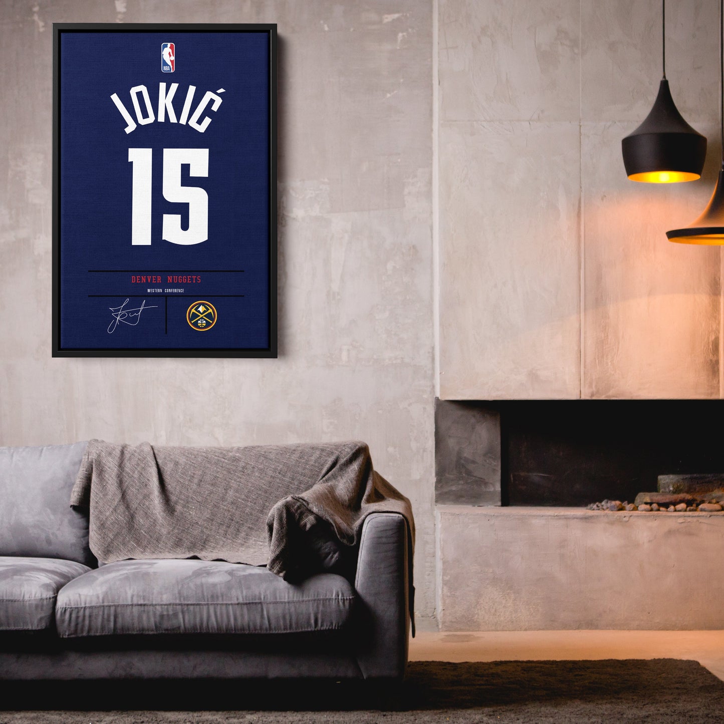 Nikola Jokic Nuggets Jersey Canvas Print | Wall Art Decor