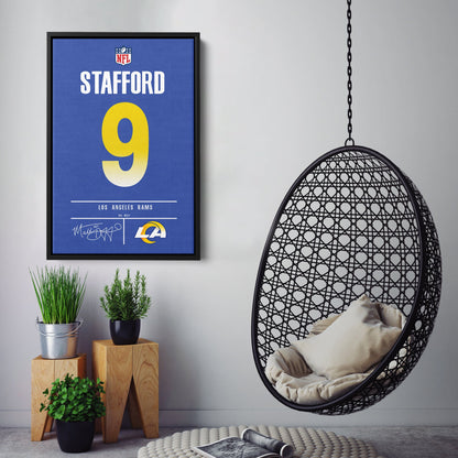 Matthew Stafford Rams Jersey Canvas Print | Wall Art Decor