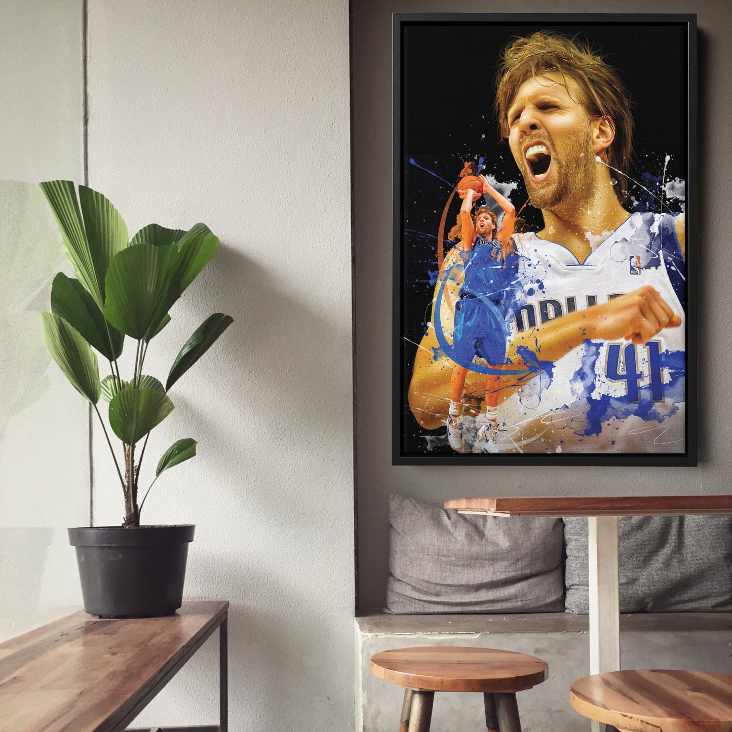 Dirk Nowitzki Mavericks Canvas Print | Dallas Basketball Wall Art