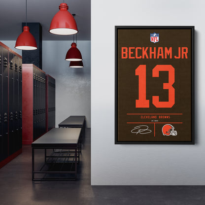 Odell Beckham Jr. Browns Jersey Canvas Print | Wall Art Decor